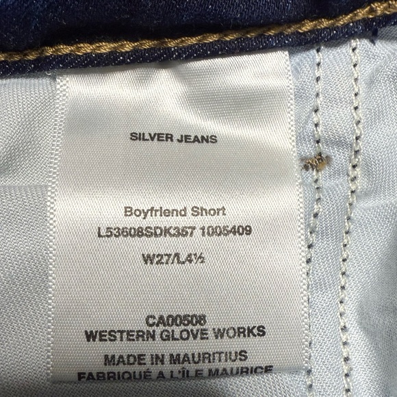 Silver Jeans Mid Rise Boyfriend Shorts women’s Sz 27 4.5” cuffed - Picture 11 of 12